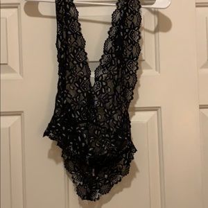 Black lace bodysuit
